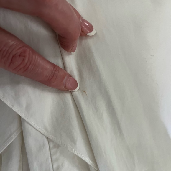 Thakoon Cotton Shirting Long Sleeve Cold Shoulder Button Down Shirt Dress Sz 10 - Picture 6 of 12